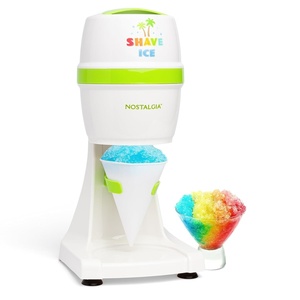 image:imageNostalgia Snow Cone Machine With 1 Reusable Plastic Cup amp Dual Ice Molds Retro TableTop Shaved Ice Maker with Stainless Steel Blades for Fluffy Ice Slushie Machine for Fun Gatherings White amp GreenHawaiian