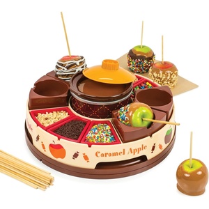 image:imageNostalgia Tabletop Indoor Electric Smores Maker  Smores Kit With Marshmallow Roasting Sticks and 4 Trays for Graham Crackers Chocolate and Marshmallows  Movie Night Supplies  BrownCaramel Apple Maker