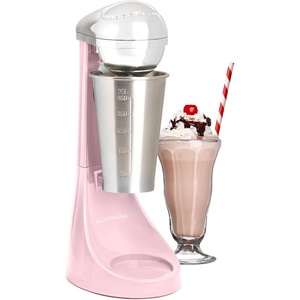 image:imageNostalgia TwoSpeed Electric Milkshake Maker and Drink Mixer Includes 16Ounce Stainless Steel Mixing Cup amp Rod BluePink
