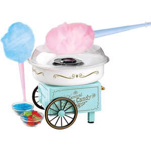 image:imageNostalgia Vintage Cotton Candy Machine  Countertop Cotton Candy Maker With 2 Reusable Cones amp 1 Sugar Scoop  Use Hard Candy or Sugar to Create Fluffy Delicious Treats in MinutesPinkAqua