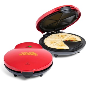 image:imageTaco Tuesday Deluxe 10inch 6Wedge Electric Quesadilla Maker with Extra Stuffing Latch Red10Inch Quesadilla Maker