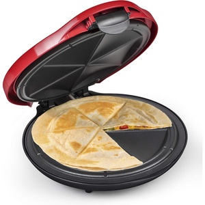 image:imageTaco Tuesday Deluxe 10inch 6Wedge Electric Quesadilla Maker with Extra Stuffing Latch Red10Inch Quesadilla Maker Original