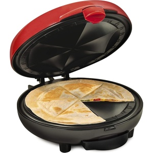 image:imageTaco Tuesday Deluxe 10inch 6Wedge Electric Quesadilla Maker with Extra Stuffing Latch Red8Inch 6 Wedge Quesadilla Maker