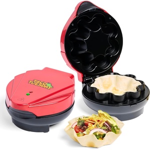 image:imageTaco Tuesday Deluxe 10inch 6Wedge Electric Quesadilla Maker with Extra Stuffing Latch RedTortilla Bowl Maker
