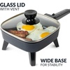image:imageHomeCraft 7Inch Electric NonStick Skillet Adjustable Temperature Control CoolTouch Handle with Tempered Glass Lid Perfect For Healthy Keto amp LowCarb Diets Rice Bowls amp Eggs