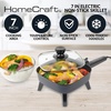 image:imageHomeCraft 7Inch Electric NonStick Skillet Adjustable Temperature Control CoolTouch Handle with Tempered Glass Lid Perfect For Healthy Keto amp LowCarb Diets Rice Bowls amp Eggs