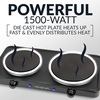 image:imageHomeCraft HCSB75BK Portable Countertop Single Burner Hot Plate Electric Cooktop 750 Watts Adjustable Temperature Control BlackCountertop Double Burner