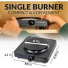 image:imageHomeCraft HCSB75BK Portable Countertop Single Burner Hot Plate Electric Cooktop 750 Watts Adjustable Temperature Control BlackCountertop Single Burner