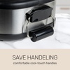 image:imageHomeCraft HCTSC15SS Stainless Steel 3Station 15Quart Oval Slow Cooker Buffet with Lid amp Spoon Rest Adjustable Heat Control Perfect for Parties Holidays Families15Quart Oval Buffet Cooker