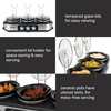 image:imageHomeCraft HCTSC15SS Stainless Steel 3Station 15Quart Oval Slow Cooker Buffet with Lid amp Spoon Rest Adjustable Heat Control Perfect for Parties Holidays Families15Quart Oval Buffet Cooker