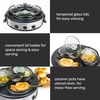 image:imageHomeCraft HCTSC15SS Stainless Steel 3Station 15Quart Oval Slow Cooker Buffet with Lid amp Spoon Rest Adjustable Heat Control Perfect for Parties Holidays Families15Quart Round Buffet Cooker