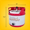 image:imageNostalgia Game Day 4Quart Kickin Keg Slow Cooker with Lid and Ladle LongLasting Ceramic Material and KegLike Appearance Cooks Chicken Wings Meatballs Chilli Cheese Soup Stews and More4 Qt Slow Cooker