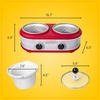 image:imageNostalgia Game Day 4Quart Kickin Keg Slow Cooker with Lid and Ladle LongLasting Ceramic Material and KegLike Appearance Cooks Chicken Wings Meatballs Chilli Cheese Soup Stews and More25 Qt Slow Cooker