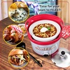 image:imageNostalgia Game Day 4Quart Kickin Keg Slow Cooker with Lid and Ladle LongLasting Ceramic Material and KegLike Appearance Cooks Chicken Wings Meatballs Chilli Cheese Soup Stews and More4 Qt Slow Cooker