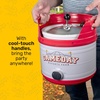 image:imageNostalgia Game Day 4Quart Kickin Keg Slow Cooker with Lid and Ladle LongLasting Ceramic Material and KegLike Appearance Cooks Chicken Wings Meatballs Chilli Cheese Soup Stews and More4 Qt Slow Cooker