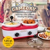 image:imageNostalgia Game Day 4Quart Kickin Keg Slow Cooker with Lid and Ladle LongLasting Ceramic Material and KegLike Appearance Cooks Chicken Wings Meatballs Chilli Cheese Soup Stews and More25 Qt Slow Cooker