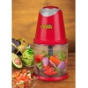 image:imageNostalgia Taco Tuesday 2Speed Chopper Perfect For Salsa Guacamole Dip Sauces Hummus Stainless Steel Blades 2Cup Capacity Red