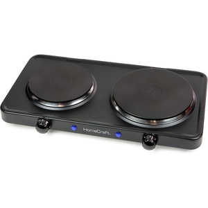 image:imageHomeCraft HCSB75BK Portable Countertop Single Burner Hot Plate Electric Cooktop 750 Watts Adjustable Temperature Control BlackCountertop Double Burner