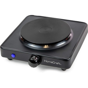 image:imageHomeCraft HCSB75BK Portable Countertop Single Burner Hot Plate Electric Cooktop 750 Watts Adjustable Temperature Control BlackCountertop Single Burner