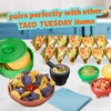 image:imageTaco Tuesday Complete Taco Serving Set with Tortilla Warmer Salsa Bowls Shell Holders and Mortar and Pestle  9Piece Set  Red Yellow and GreenChipSalsa Bowl