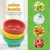 image:imageTaco Tuesday Complete Taco Serving Set with Tortilla Warmer Salsa Bowls Shell Holders and Mortar and Pestle  9Piece Set  Red Yellow and GreenTaco Holder Set