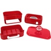 image:imageNostalgia Diner Style Hot Dog Steamer  8 Hot Dog and 4 Bun Capacity  Perfect for Breakfast Sausages Brats Vegetables or Fish  RedRed