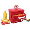 image:imageNostalgia Diner Style Hot Dog Steamer  8 Hot Dog and 4 Bun Capacity  Perfect for Breakfast Sausages Brats Vegetables or Fish  RedRed