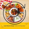 image:imageNostalgia Gameday Heated Slow Cooker and Lazy Susan Serving Set for Parties Fondue Pot for Dips and Nachos RedWhiteLazy Susan Gameday