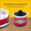 image:imageNostalgia Gameday Heated Slow Cooker and Lazy Susan Serving Set for Parties Fondue Pot for Dips and Nachos RedWhiteLazy Susan Gameday