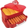 image:imageNostalgia Diner Style Hot Dog Steamer  8 Hot Dog and 4 Bun Capacity  Perfect for Breakfast Sausages Brats Vegetables or Fish  RedRed