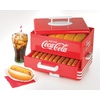 image:imageNostalgia Extra Large DinerStyle CocaCola Hot Dog Steamer and Bun Warmer 24 Hot Dog and 12 Bun Capacity Steam Bratwursts Sausages Vegetables Fish Dumplings RedCoke Steamer Original