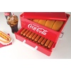 image:imageNostalgia Extra Large DinerStyle CocaCola Hot Dog Steamer and Bun Warmer 24 Hot Dog and 12 Bun Capacity Steam Bratwursts Sausages Vegetables Fish Dumplings RedCoke Steamer Original