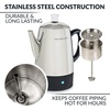image:imageHomecraft HCPC10SS 10Cup Stainless Steel Coffee Maker Percolator EasyPour Spout LED Indicator Light Keep Warm Function