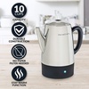 image:imageHomecraft HCPC10SS 10Cup Stainless Steel Coffee Maker Percolator EasyPour Spout LED Indicator Light Keep Warm Function