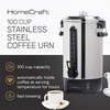 image:imageHomecraft QuickBrewing 1000Watt Automatic 30Cup Coffee UrnStainless Steel100 Cup
