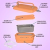 image:imageNostalgia 32 oz Classic Retro Heated Lunchbox PinkOrange