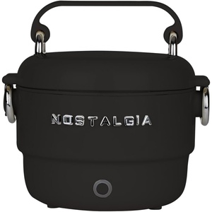 image:imageNostalgia 32 oz Classic Retro Heated Lunchbox PinkBlack