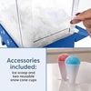 image:imageNostalgia Snow Cone Machine  Retro TableTop 8 Oz Snow Cone Maker Makes 20 ICY Treats Countertop Slushie Machine Includes 2 Reusable Plastic Cups amp Ice ScoopPinkDark Blue