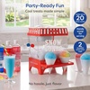 image:imageNostalgia Snow Cone Machine  Retro TableTop 8 Oz Snow Cone Maker Makes 20 ICY Treats Countertop Slushie Machine Includes 2 Reusable Plastic Cups amp Ice ScoopPinkRed