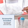 image:imageNostalgia Snow Cone Machine  Retro TableTop 8 Oz Snow Cone Maker Makes 20 ICY Treats Countertop Slushie Machine Includes 2 Reusable Plastic Cups amp Ice ScoopPinkRed