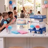 image:imageNostalgia Snow Cone Machine  Retro TableTop 8 Oz Snow Cone Maker Makes 20 ICY Treats Countertop Slushie Machine Includes 2 Reusable Plastic Cups amp Ice ScoopPinkDark Blue