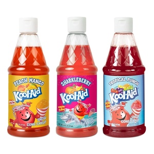 image:imageKoolAid Snow Cone and Slush Syrup 6 Pack Flavors Peach Mango Sharkleberry Tropical Punch Blue Raspberry Cherry amp Grape 16 oz Shaved Ice Syrup for Snow Cone Machines Sno Cone amp Slushie MakersSharkleberry  Peach Mango and Tropical Punch