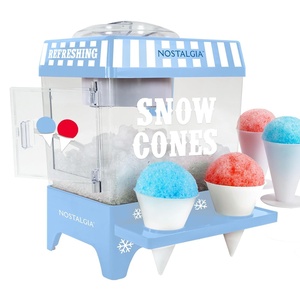 image:imageNostalgia Snow Cone Machine  Retro TableTop 8 Oz Snow Cone Maker Makes 20 ICY Treats Countertop Slushie Machine Includes 2 Reusable Plastic Cups amp Ice ScoopPinkBlue