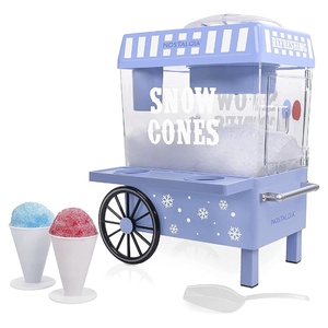image:imageNostalgia Snow Cone Machine  Retro TableTop 8 Oz Snow Cone Maker Makes 20 ICY Treats Countertop Slushie Machine Includes 2 Reusable Plastic Cups amp Ice ScoopPinkBlue Original