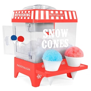 image:imageNostalgia Snow Cone Machine  Retro TableTop 8 Oz Snow Cone Maker Makes 20 ICY Treats Countertop Slushie Machine Includes 2 Reusable Plastic Cups amp Ice ScoopPinkRed